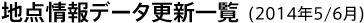 地点情報データ更新一覧(2014年5/6月)